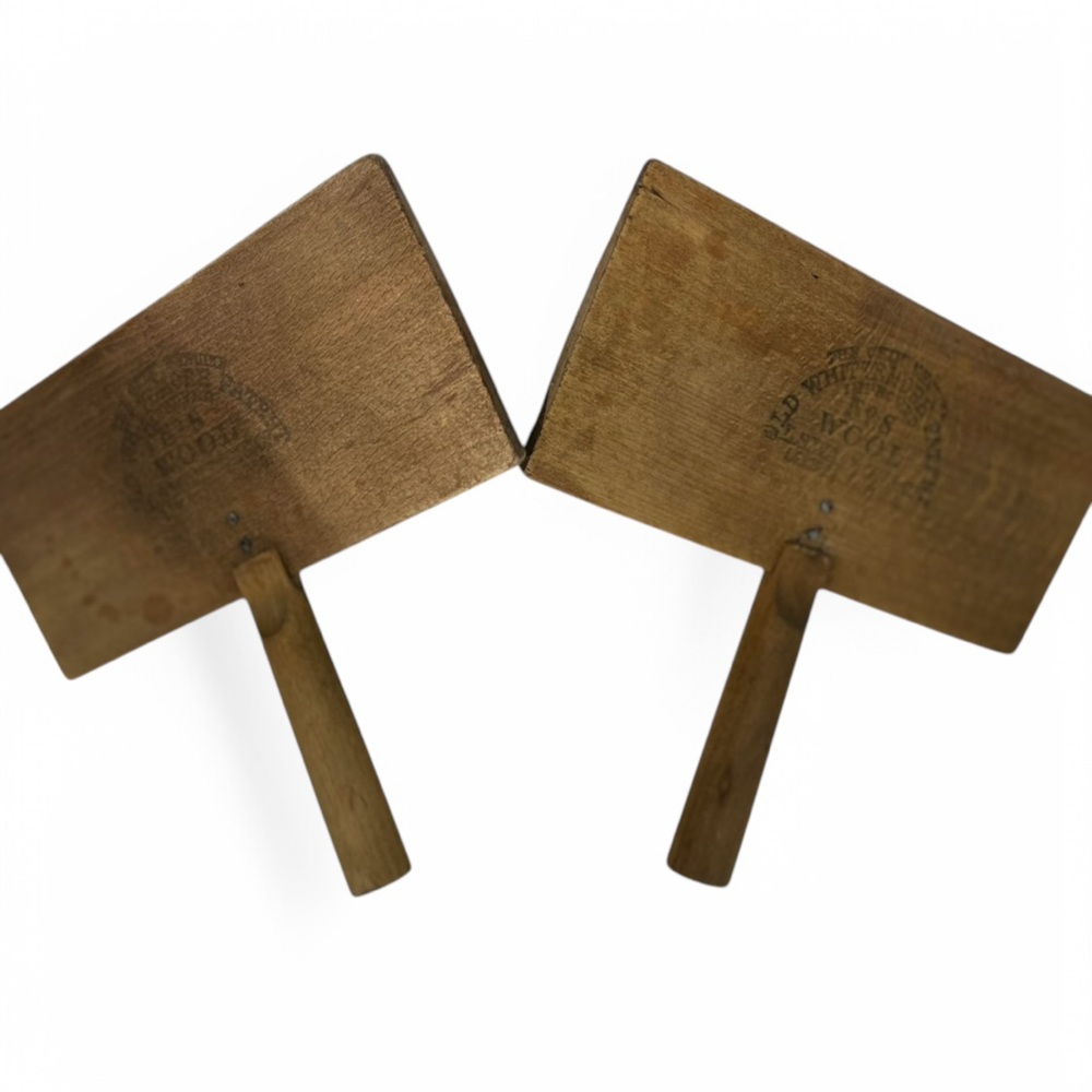 Antique Whittemore No. 8 Sheep Wool Carding Paddle Brush Set Pair